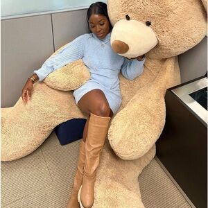 Baby blue sweater dress